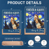 Personalized Photo Shaped 3D LED Walnut Night Light - Anniversary Wedding Gifts For Couple - Forever To Go