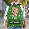Personalized Kid Backpack - Back To School Gift For Kid - Eat, Play, Build, Repeat