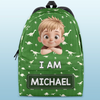 Personalized Kid Backpack - Back To School Gift For Kid - Eat, Play, Build, Repeat