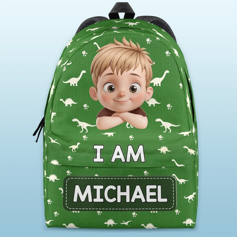 Personalized Kid Backpack - Back To School Gift For Kid - Eat, Play, Build, Repeat