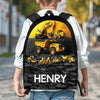 Personalized Kid Backpack - Back To School Gift For Kid - Mighty Machines On The Move