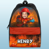 Personalized Kid Backpack - Back To School Gift For Kid - Brave Little Firefighter Hero