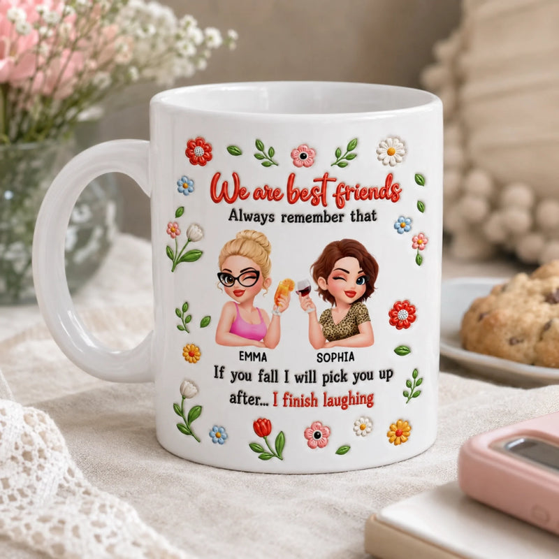Personalized Mug – Gifts For Women, Besties, Sisters, BFF – Cheer With Best Friend