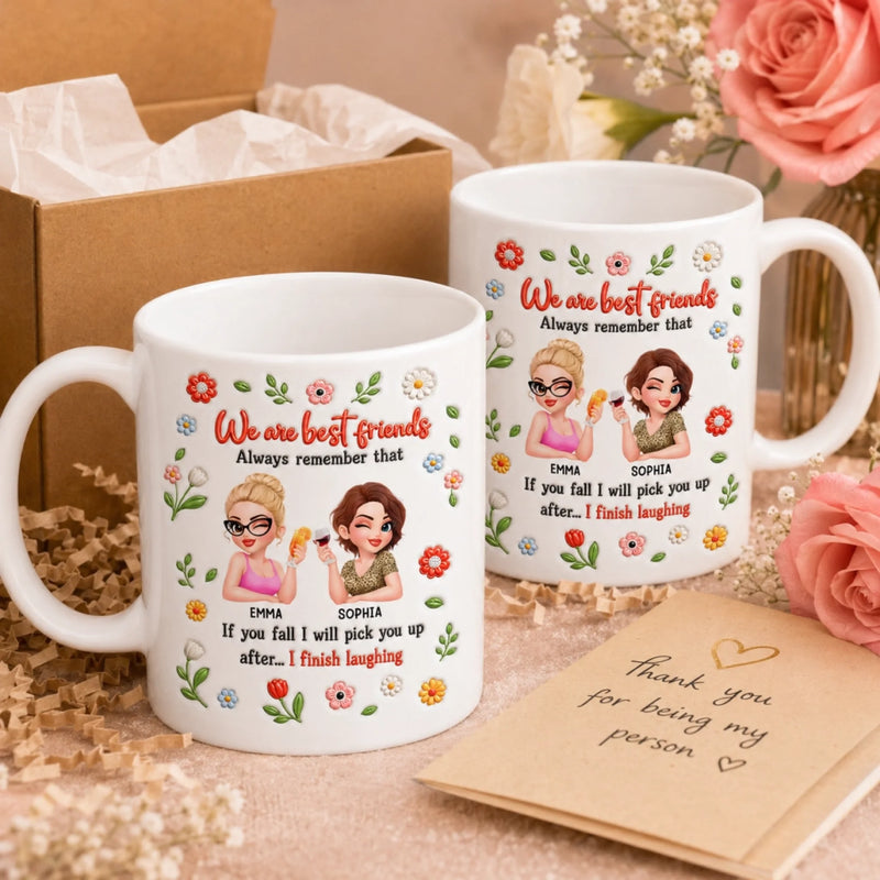 Personalized Mug – Gifts For Women, Besties, Sisters, BFF – Cheer With Best Friend