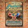 Personalized Home Decor Metal Sign – Anniversary Wedding Gifts For Couple – Poolside Vibes Only