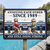 Personalized Home Decor Metal Sign – Anniversary Wedding Gifts For Couple – Couples Who Laugh Together