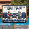 Personalized Home Decor Metal Sign – Anniversary Wedding Gifts For Couple – Couples Who Laugh Together