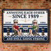 Personalized Home Decor Metal Sign – Anniversary Wedding Gifts For Couple – Couples Who Laugh Together