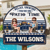 Personalized Wood Sign – Summer Vacation And Travel Gifts For Couple – Chilling With The Grill Master