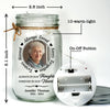 Personalized Photo Mason Jar Light – Memorial Sympathy Gifts – My Heart Filled With Your Love