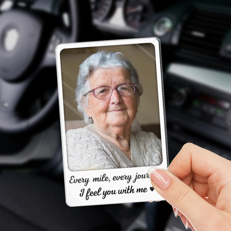 Personalized Photo Acrylic Car Visor Clip – Memorial Sympathy Gifts – Forever My Road Guardian