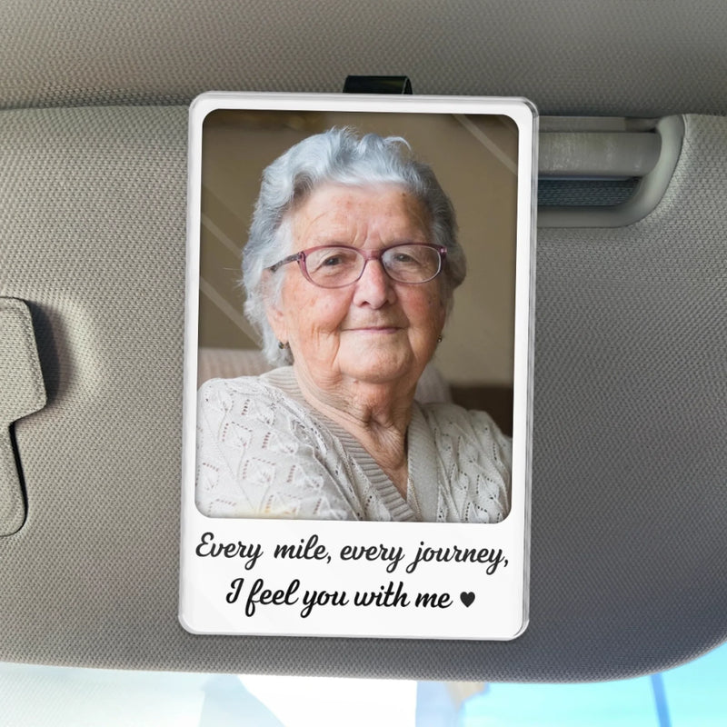 Personalized Photo Acrylic Car Visor Clip – Memorial Sympathy Gifts – Forever My Road Guardian