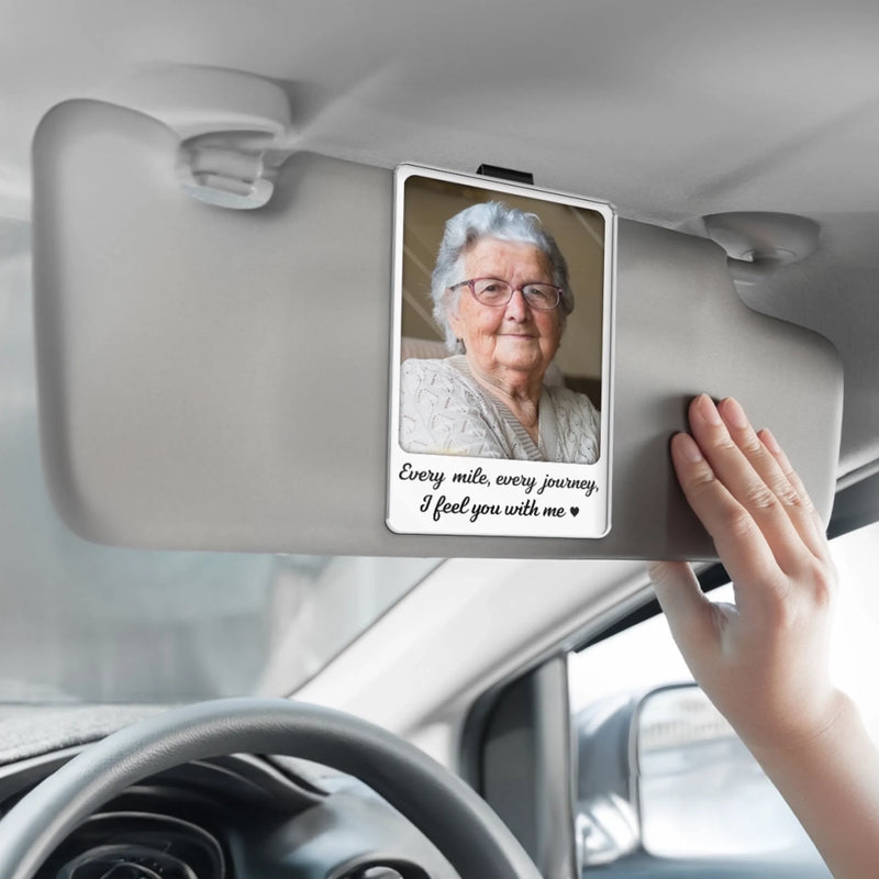 Personalized Photo Acrylic Car Visor Clip – Memorial Sympathy Gifts – Forever My Road Guardian