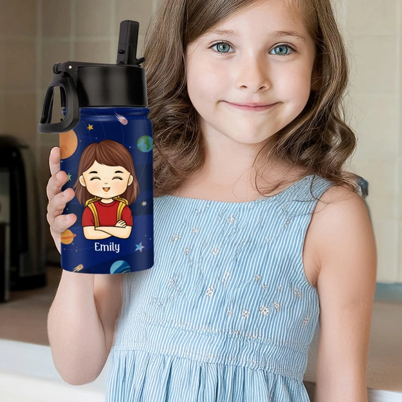 Personalized Kid Water Bottle – Back To School Gift For Kids – I Am Enough