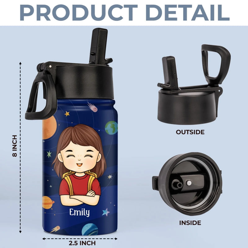 Personalized Kid Water Bottle – Back To School Gift For Kids – I Am Enough