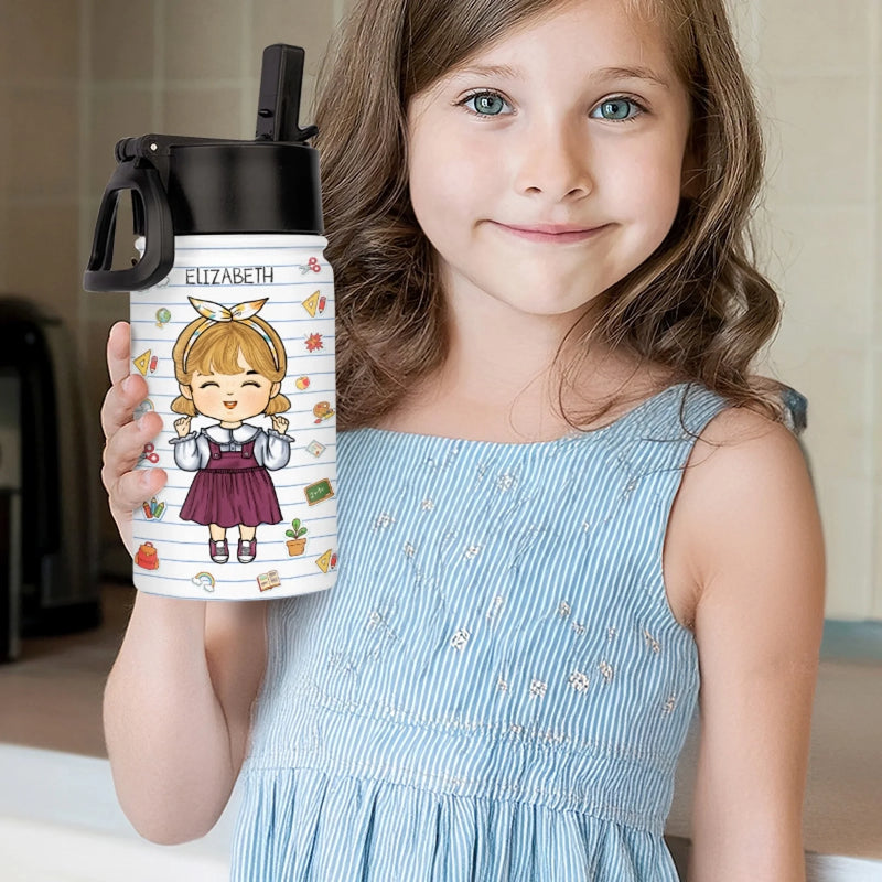 Personalized Kid Water Bottle – Back To School Gift For Kids – I Am Loved