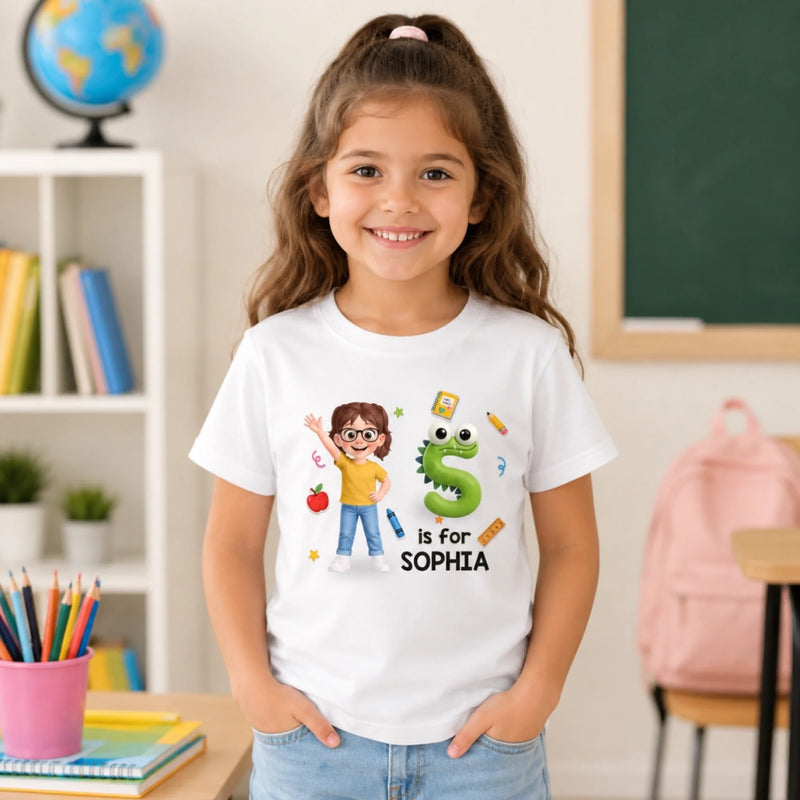 Personalized Kid T-shirt – Back To School Gift For Kid – Ready to Learn & Shine