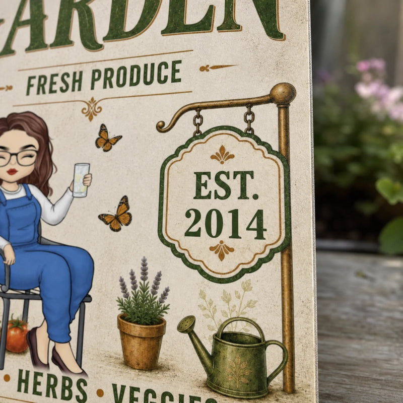 Personalized Metal Sign – Garden Gifts For Gardeners – Fresh Produce