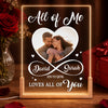 Personalized Photo Shaped 3D LED Walnut Night Light - Anniversary Wedding Gifts For Couple - All of Me, Always Yours