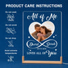 Personalized Photo Shaped 3D LED Walnut Night Light - Anniversary Wedding Gifts For Couple - All of Me, Always Yours