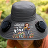 Personalized Hat With Fans Solar Power - Garden Gifts For Gardeners - Plant Dreams, Grow Joy