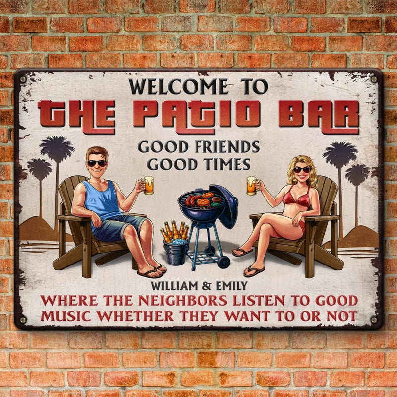 Personalized Home Decor Metal Sign - Anniversary Wedding Gifts For Couple - Let The Good Times Roll