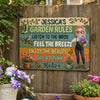 Personalized Home Decor Metal Sign - Garden Gifts For Gardeners - Feel The Breeze