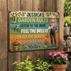 Personalized Home Decor Metal Sign - Garden Gifts For Gardeners - Feel The Breeze