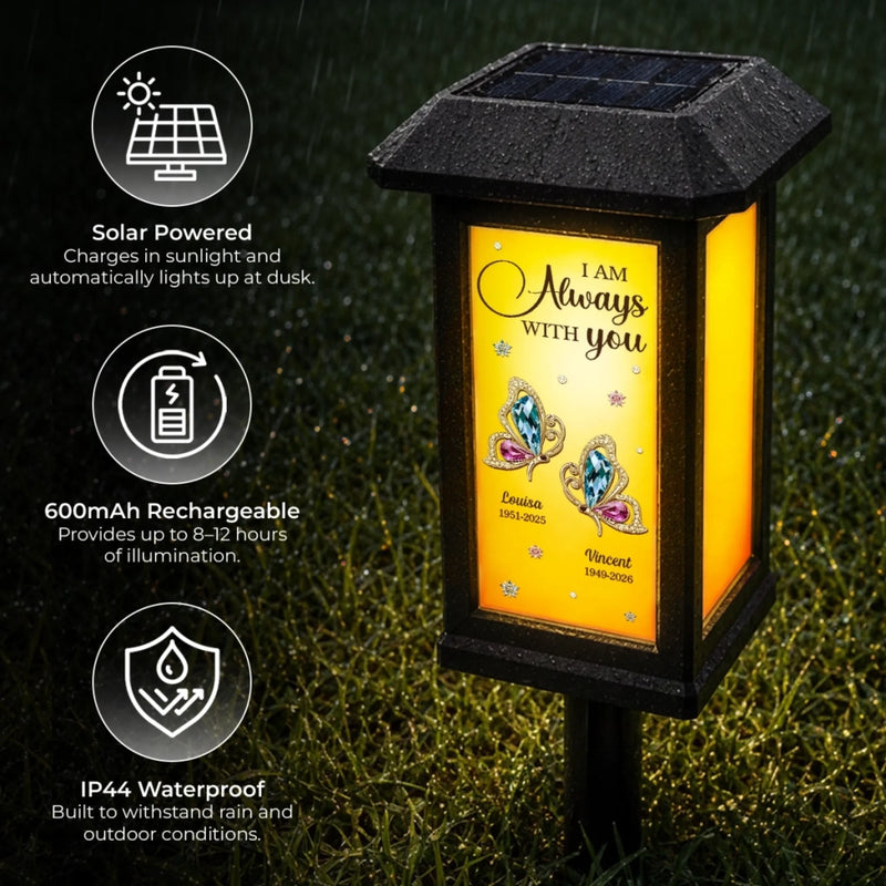 Personalized Solar Garden Light - Memorial Sympathy Gifts - Heaven Couldn't Wait For You