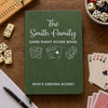 Personalized Leather Writing Journal - Gift For Family – Game Night Score Book