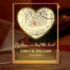Personalized Shaped 3D LED Walnut Night Light - Anniversary Wedding Gifts For Couple - Where We Tied the Knot