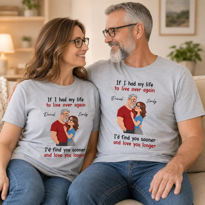 Personalized Unisex T-shirt, Hoodie – Anniversary Gifts for Couple - More Time to Love You