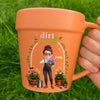 Personalized Plant Pot Ceramic Mug - Garden Gifts For Gardeners - Dirt Nerd