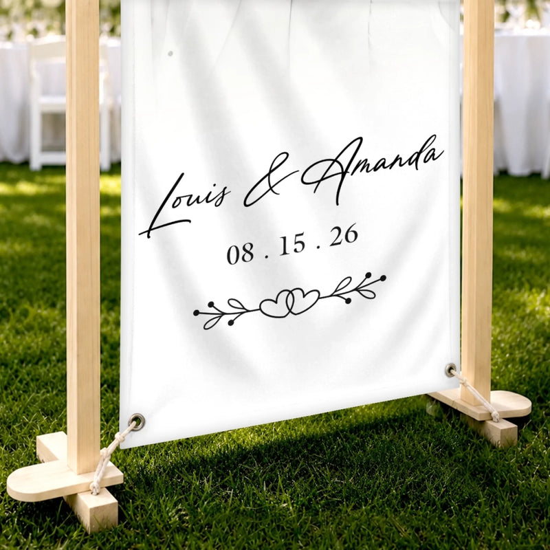 Personalized Photo Welcome Banner – Anniversary Wedding Gifts For Couple, Husband And Wife – Blessed To Share This Day With You