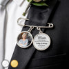 Personalized Photo Charm Lapel Pin – Meaningful Memorial Gifts For Couple – I Know You Are by My Side