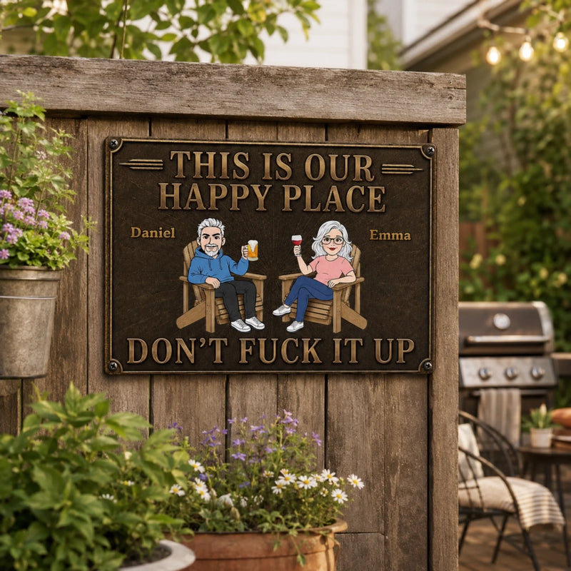 Personalized Home Decor Metal Sign - Anniversary Wedding Gifts For Couple - Created For Each Other