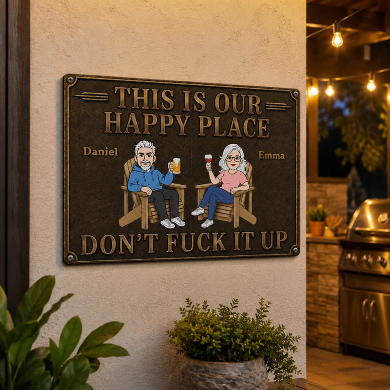 Personalized Home Decor Metal Sign - Anniversary Wedding Gifts For Couple - Created For Each Other
