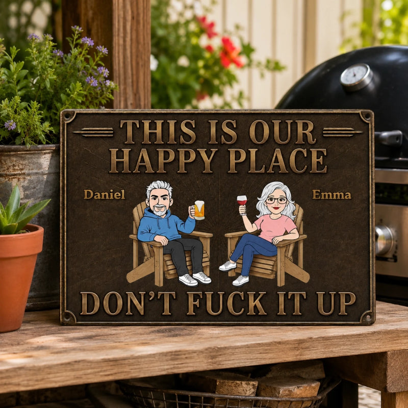 Personalized Home Decor Metal Sign - Anniversary Wedding Gifts For Couple - Created For Each Other