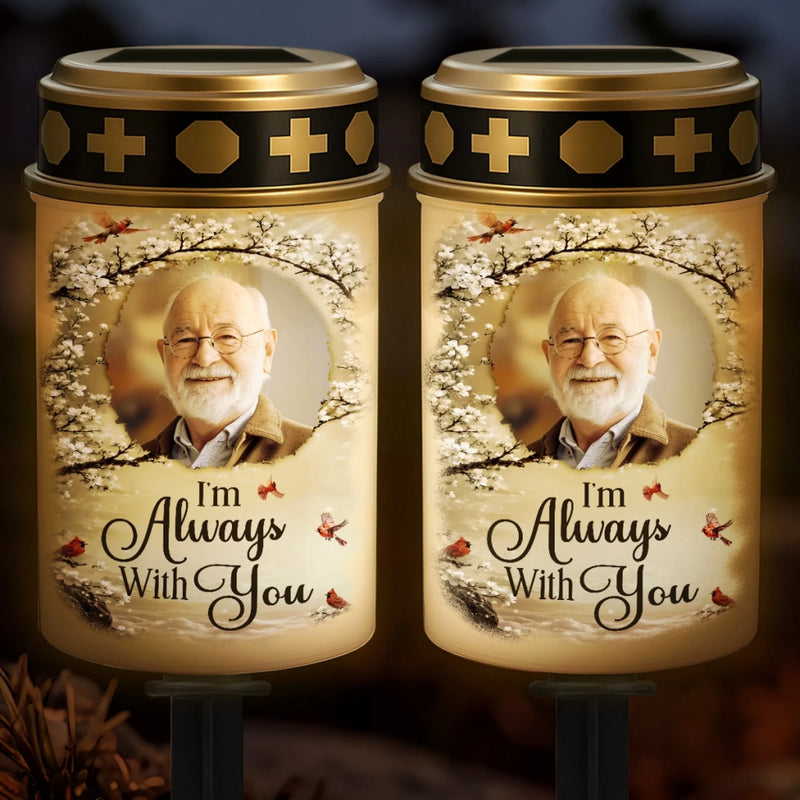 Personalized Photo Solar Stake Lights - Memorial Sympathy Gifts - Your Memory Shines On