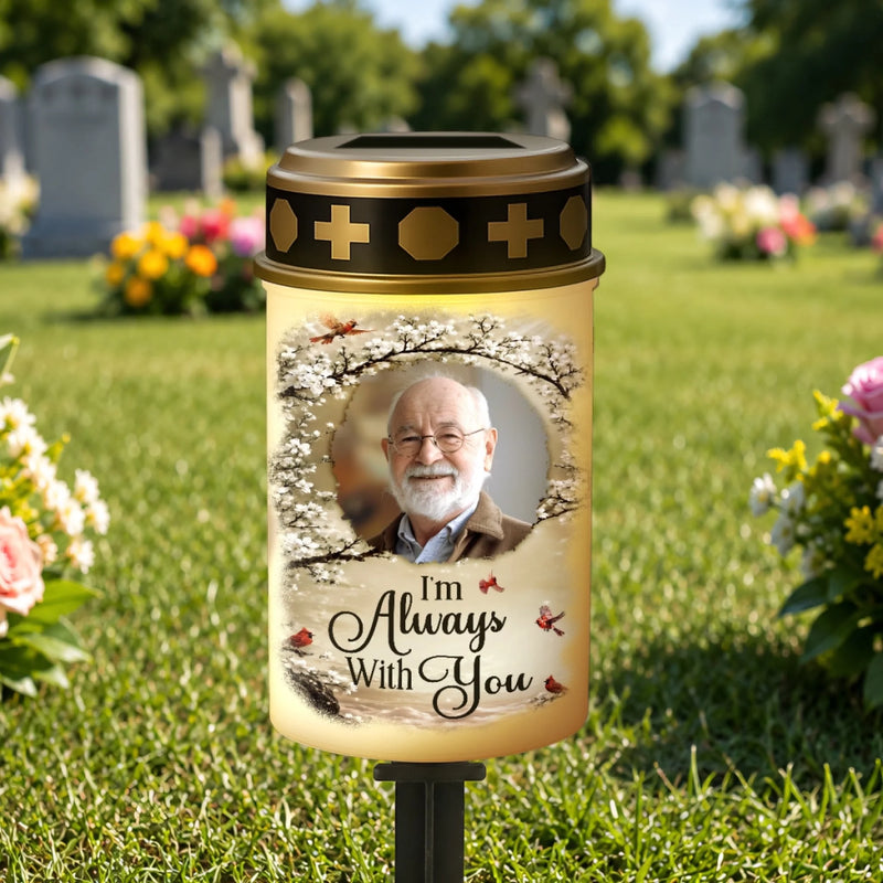 Personalized Photo Solar Stake Lights - Memorial Sympathy Gifts - Your Memory Shines On