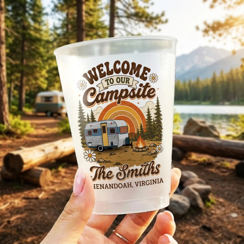 Personalized Party Cups - Summer Vacation And Travel Camping Gifts For Campers - Camp Laugh Repeat