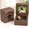 Personalized Photo Wooden Fur Memorial Keepsake Box - Pet Memorial Sympathy Gifts For Dogs, Cats - In Loving Memory