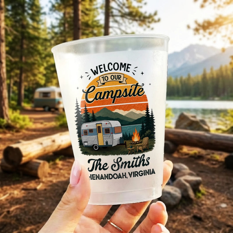 Personalized Party Cups - Summer Vacation And Travel Camping Gifts For Campers - Take Us Camping