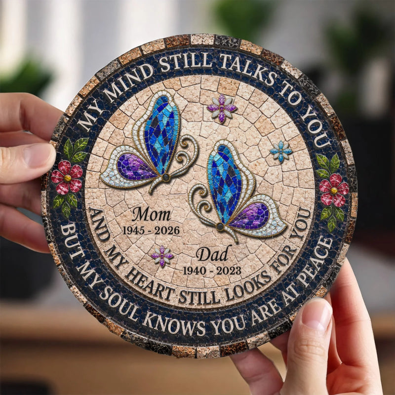 Personalized Round Shaped Stone With Stand - Memorial Sympathy Gifts - Forever In Loving Memory