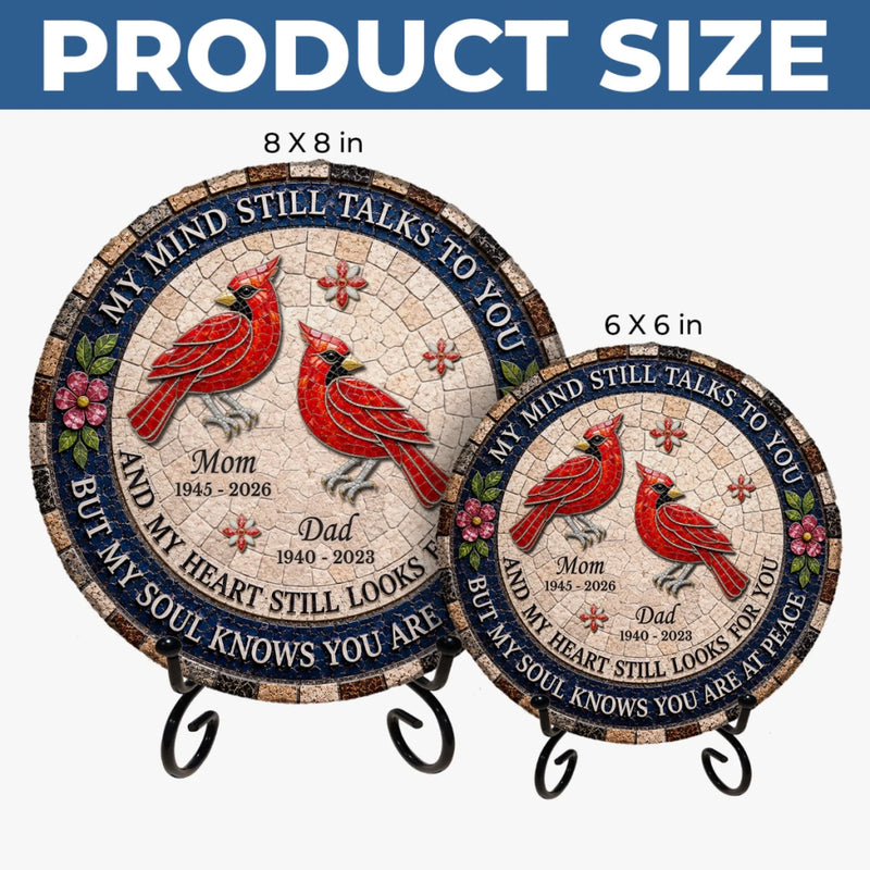 Personalized Round Shaped Stone With Stand - Memorial Sympathy Gifts - Forever In Loving Memory