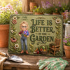 Personalized Home Decor Metal Sign - Garden Gifts For Gardeners - Life Blooms Here