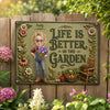 Personalized Home Decor Metal Sign - Garden Gifts For Gardeners - Life Blooms Here