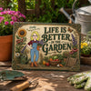 Personalized Home Decor Metal Sign - Garden Gifts For Gardeners - Bloom Every Day