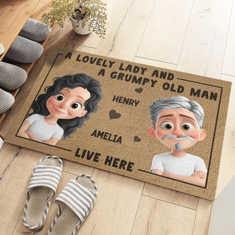 Personalized Decorative Mat – Anniversary Wedding Gifts For Couple – This Is Our Happy Place