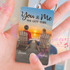 Personalized Acrylic Keychain With Voice Recorder – Anniversary Wedding Gifts For Couple – Journey Together, Sunset Forever